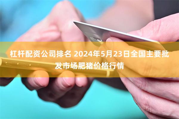 杠杆配资公司排名 2024年5月23日全国主要批发市场肥猪价格行情