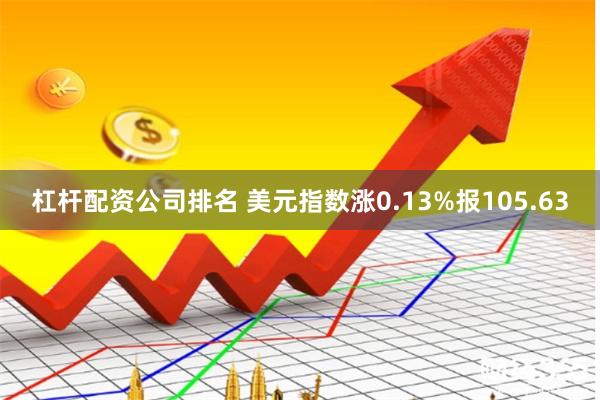 杠杆配资公司排名 美元指数涨0.13%报105.63