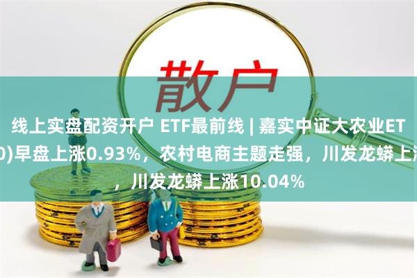 线上实盘配资开户 ETF最前线 | 嘉实中证大农业ETF(516550)早盘上涨0.93%，农村电商主题走强，川发龙蟒上涨10.04%